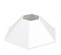 Harilla Soccer Training Cones Hexagonal Faceted Marker Hollow Top Lightweight PE Agility Suitable for School Athletics Football Fields Practice, White