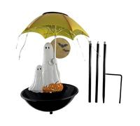 Harilla Solar Bird Feeder, Solar Light with Iron Stake, Decorative, with Umbrella for Outdoor Halloween Festival