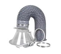 Harilla Solder Fume Extractor Hose Strong Suction Welding Smoke Extractor Arm with Hood with Hose Clamp for Workshop Engraving, 65mm