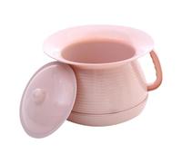 Harilla Spittoon Urinal with Lid Covered Night Urinal Practical Thickened Small Children Spittoon Travel Potty for Emergency Seniors, Pink