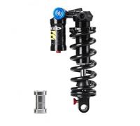 Harilla Spring Rear Shock Coil Air Assisted Damper Aluminum Alloy Frame Eyelet Mount Stable Rear Support Suitable for downhill riding electric bike trail use, Black, 205mm With 24mm Bushing