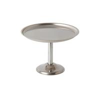 Harilla Stainless Steel Dessert Stand Raised Rims Elegant Elevated Dessert Stand Base Versatile Tableware for Decorative Arrangements, 15CM