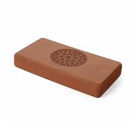 Harilla Stretching Block Pilates Prop With Firm EVA For Stability And Height Support Non Slip Pattern Contoured Edge Lightweight Design Suitable for Balance, Coffee