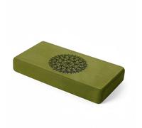 Harilla Stretching Block Pilates Prop With Firm EVA For Stability And Height Support Non Slip Pattern Contoured Edge Lightweight Design Suitable for Balance, Green