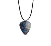 Harilla String Plectrum Guitar Pick Necklace Pendant Charm Jewelry Accessory With Sparkle Acrylic Pick And Smooth Finish On Suitable for concerts music lovers casual styling, Pupil Sea, Letter