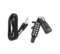 Harilla String Sound Amplifier Acoustic Guitar Pickup Sound Hole Adapter With Onboard Volume And 6.35 mm Port For Or Mixer Hookup And Clear Projection Suitable for live sets rehearsal, Silver