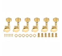 Harilla String Tuner Electric Guitar Locking Machine Head Zinc Alloy Peg Universal Compatibility Sealed Internal Mechanism Suitable for Beginners Professional Home Studio, Gold, 6L