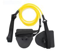 Harilla Swimming Dry Land Swim Resistance Hand Paddle Practice Gear With Wide Paddle Surface And Portable Carry Bag suitable for, Yellow, Triangular Rust-proof Model - 20lbs