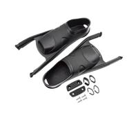 Harilla Swimming Fins Diving Fin Components With Foot Pockets Open Heel Pocket Side Rails Mounting Hardware Rubber Build for snorkeling adventures swim coaching dive training , Black , XS 35-36