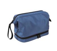 Harilla Toiletry Bag Travel Organizer Accessories 2 Tier Shaving Bag Hanging Dopp Kit for Bathroom Traveling Father Day Business Trip, Blue