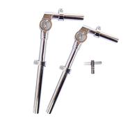 Harilla Tom Drum Holder Mounting Bracket Musical Instrument Replacement Accessory Percussion Clamp Tom Stand Mount Holder for Stage, 2 Pieces