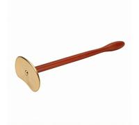 Harilla Traditional Scraping Plat Rosewood Brass Manual Body Scraping Tool Ergonomic Handle Long Design Suitable for Use Relaxation, Red Pear Wood Brass Tai Chi Gua Sha Board Long Handle