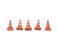 Harilla Traffic Cone Display Mini Road Cone Scale Model Pylon With Reflective Bands Resin Detailing for Construction Accident Scenes Parking Layouts Photography, Orange