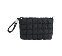 Harilla Travel Makeup Bag,Cosmetic Wide Open Padded Portable for Women Ladies,Purse Handy Makeup Pouch,Travel Toiletry Bag, black