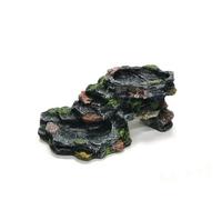 Harilla Turtle Basking Turtle Perch Turtle Ramp Turtle Hide Solid Resin Piece Tiered Build With Textured Surface For Resting Climbing Off Suitable for, Left-slot Turtle