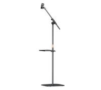 Harilla Vertical Mic Stand Floor Stand Mount Mic Holder for Audio Singing Meetings Speeches Radio Broadcasting, Horizontal bar