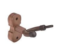 Harilla Violin Wall Mount Hanger Violin Wall Stand Rack Wooden Practical Guitar Violin Stand with Bow Holder for Viola Bass, Black Walnut