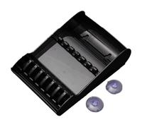 Harilla Wall Mounted Hairdressing Scissor Rack Stylist Tool Organizer 5.5x8inch Accessories Professional Slot Design with Suction Cup, Black