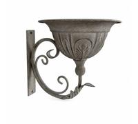 Harilla Wall Planter Hanging Planter Wall Basket Wall Vase With Flared Iron Build With Scroll Mount Bracket Suitable for entryways patios balconies garden walls, 20cm X 25.5cm