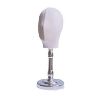Harilla Wigs Head Hat Display Wig Holder Mannequin Head for Wigs Hat Holder for Weave Hair Braiding Cosmetology Hairdressing Training, beige, silvery higher base