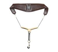 Harilla Wind Instrument Strap Padded Lightweight Professional Soft Sax PU Leather Strap Sax Neck Strap for Alto Tenor Sax Saxophone, Brown