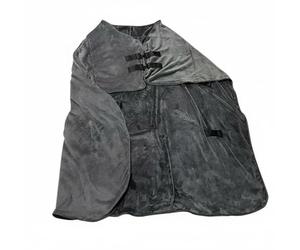 Harilla Winter Horse Jacket Turnout Blanket Stable Rug Paddock Cover With Insulated Fleece Stitching Suitable for stables paddocks outdoor exercise, Gray, 145 Cm