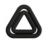 Harilla Women Fitness Dumbbell Silicone Triangular Hollow Weight Exercise Equipment Support Iron Weighted Core suitable for home fitness pilates stretching lower body training, Black, 10 Lbs