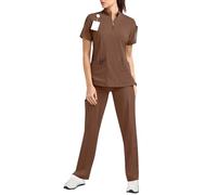 Harilla Women's Nursing Scrub Top & Trousers - Soft Work Clothing for Spa & Cosmetology