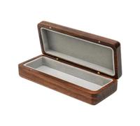 Harilla Wood Eyeglasses Box Hard Glasses Case Wooden Portable Eyewear Case Eyeglasses Case, dark brown