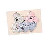 Harilla Wooden Animal Puzzles Educational Developmental Toy Develop Fine Motor Skills Cognition Intelligence Puzzle for Kids Preschool, Raccoon