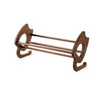 Harilla Wooden Book Stand Desktop Book Rack Organizer Shelf Holder with Stable Twin End Supports and Open Sides in Cherry Wood Suitable for Student desks, 50cm X 19cm X 25cm, Black Walnut Extended