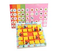 Harilla Wooden Chess Board Game Memory Chess Game Learning Activities Pattern Cognition Desktop Toys Family Games for Leisure Holiday