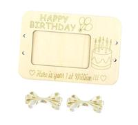 Harilla Wooden Money Clip Decorative DIY Crafts Desktop Wood Money Envelope Money Holder for Graduation Wedding Birthday Party Gift, Cake
