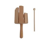 Harilla Wooden Percussion Instrument Beech Wood Rhythm Block With Mallet Slotted Beater Handheld Music Tool Suitable for student practice early learning music activities , LG8