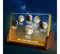 Harindiver Father's Day Gift,Custom Moon Phase Date Night Light,Personalized Moon Phase with Child's Name,Suitable for Dad,Grandpa,Family,Anniversaries,Birthdays and Other Occasions(Style 24)