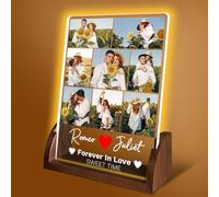 Harindiver Personalized Night Light with Spotify Plaque,Customized Gifts with Photos for Boyfriend Girlfriend,Customized Anniversary Memorial Christmas Birthday Gifts for Couples Her Him (Style 5)