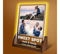 Harindiver Personalized Night Light with Spotify Plaque,Customized Gifts with Photos for Boyfriend Girlfriend,Customized Anniversary Memorial Christmas Birthday Gifts for Couples Her Him (Style 4)