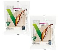 Hario 01 Coffee Natural Paper Filters, 2-Pack Set (200 Filters)