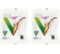 Hario 02 100 Count Coffee Paper Filter, White- Value Set of 2 Pack (Total 200 Sheets)