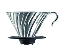 Hario 1-Piece Stainless Steel Metal Coffee Dripper, Silver