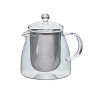 Hario 700 ml Glass Leaf Tea Pot Pure Glass Lid, White