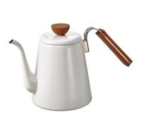 Hario CD Bona Coffee Enamel Drip Kettle with a Capacity of 0.8l, White