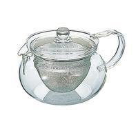 Hario CD Kyusu-Maru-450ml Cha Pot Kettle for Tea Chacha Kyusu-Maru with a Capacity of 450ml, Glass, Transparent
