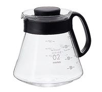 HARIO CD-V60-02 CD Cafetière Range Server V60-02 Microwave-600ml, Glass, 600 milliliters, Black, 4 Cup