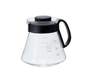 HARIO CD-V60-02 CD Cafetière Range Server V60-02 Microwave-600ml, Glass, 600 milliliters, Black, 4 Cup