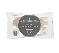 Hario Flat Bottom Coffee Filters, 02, Brown, 100 Count