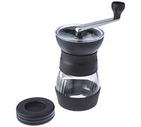 Hario MMCS-2B Skerton PRO Coffee Mill | Large Adjustable Hand Coffee Grinder With Ceramic Burrs, Transparent & Black, 100g
