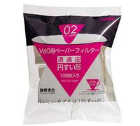 HARIO Paper Filters for V60 Dripper Coffee Maker, Compatible with Size 02, White, 100 Pack, 2-100pcs