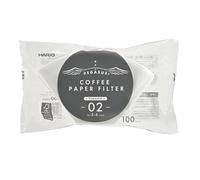 Hario Pegasus Flat Bottom Filters, Size 02, White, 100ct