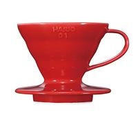 Hario V60 Ceramic Coffee Dripper Pour Over Cone Coffee Maker Size 01, Red